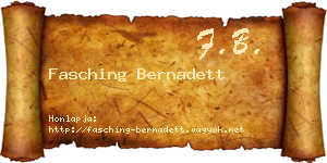 Fasching Bernadett névjegykártya
